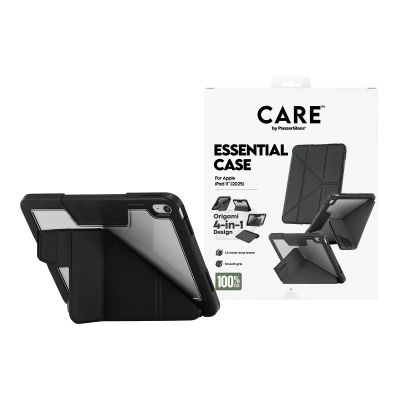 Planšetdatora vāciņš PanzerGlass TPU Essential Case iPad 11 (2025) — melns