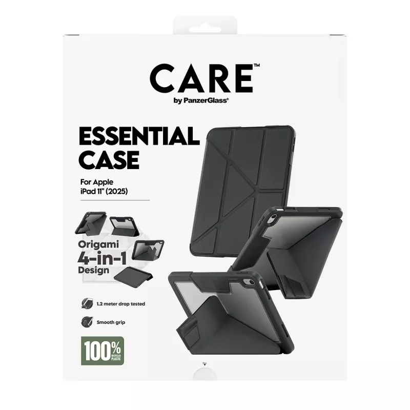 Planšetdatora vāciņš PanzerGlass TPU Essential Case iPad 11 (2025) — melns