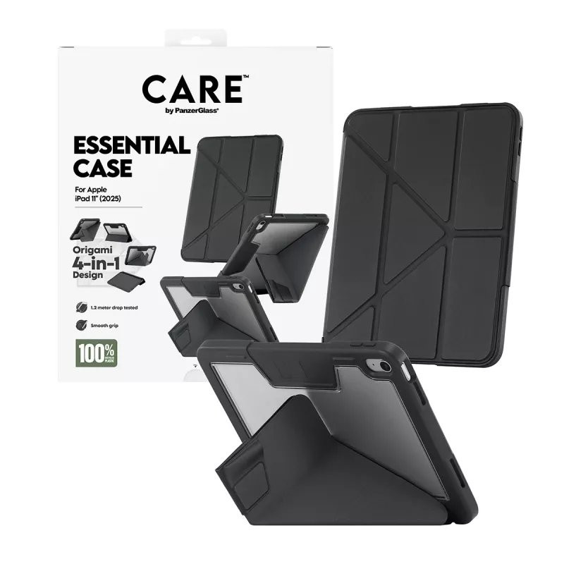 Planšetdatora vāciņš PanzerGlass TPU Essential Case iPad 11 (2025) — melns