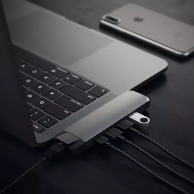 Klēpjdatora dokstacija Satechi ST-TCPHEM Thunderbolt 3 pelēka