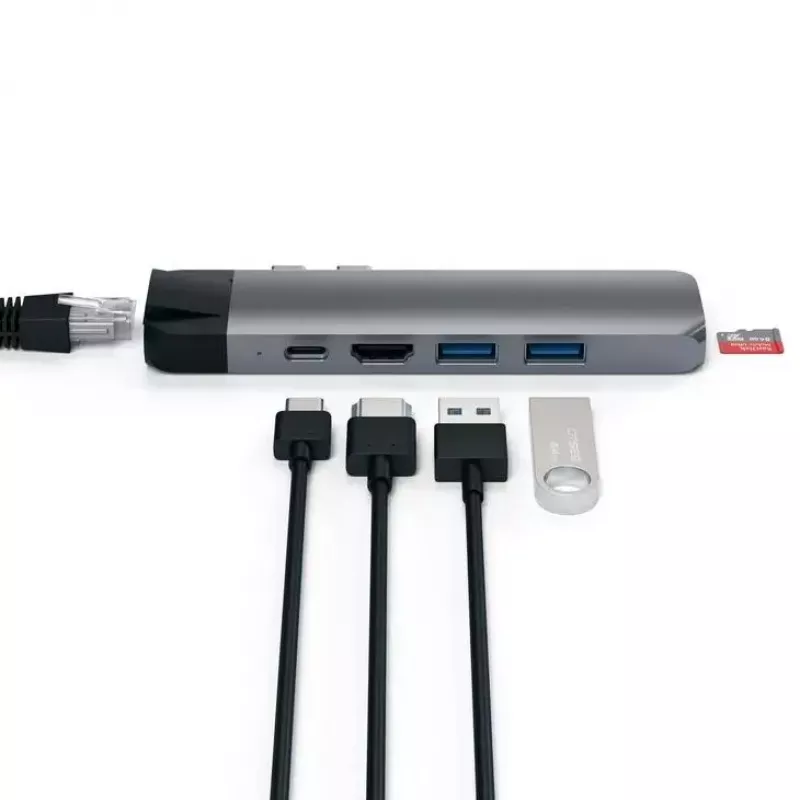 Klēpjdatora dokstacija Satechi ST-TCPHEM Thunderbolt 3 pelēka
