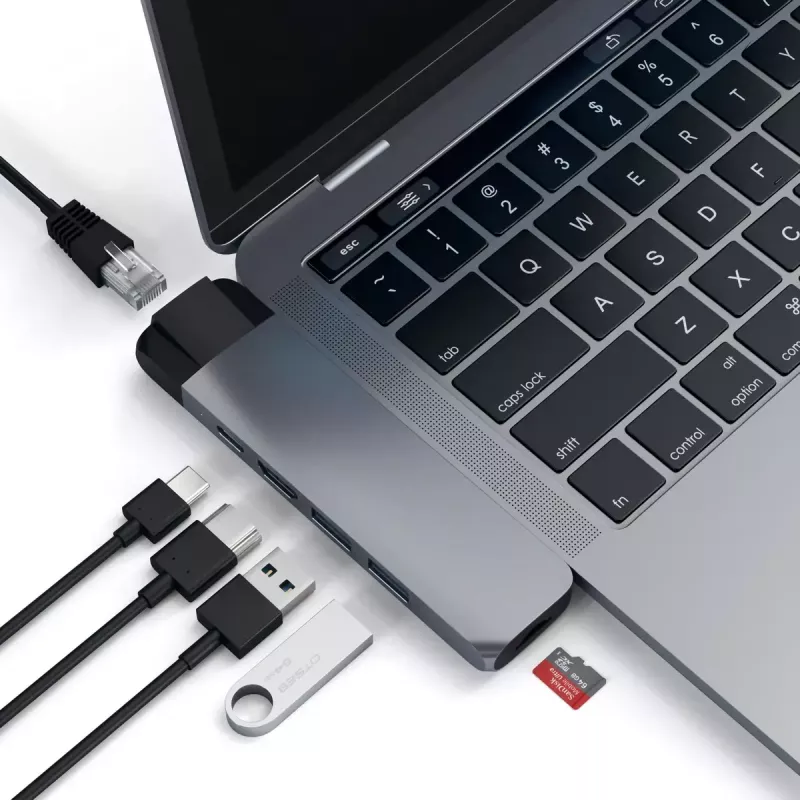 Klēpjdatora dokstacija Satechi ST-TCPHEM Thunderbolt 3 pelēka