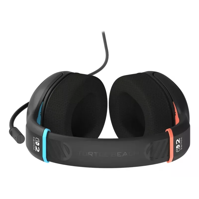 Austiņas Turtle Beach Airlite Fit Charcoal Melns vadu spēļu austiņas ar apgriežamu mikrofonu un virsausu komfortu