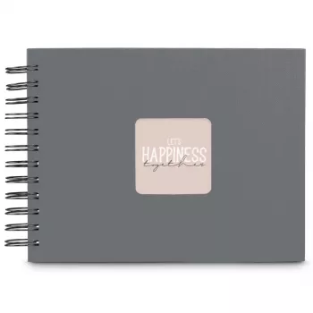 Hama 00009839 fotoalbums pelēks 50 lapas 10 x 15 spirāliesējums