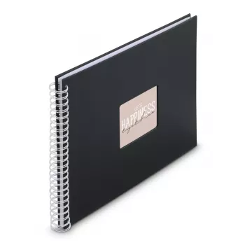 Hama Fine Art fotoalbums melns 300 ieliktņi 10 x 15 cm spirāles iesējums