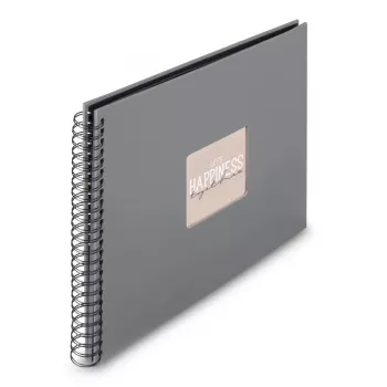 Hama 00009841 fotoalbums pelēks 50 lapas spirālveida iesējums