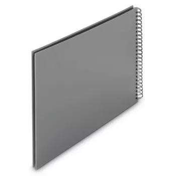 Hama 00009841 fotoalbums pelēks 50 lapas spirālveida iesējums
