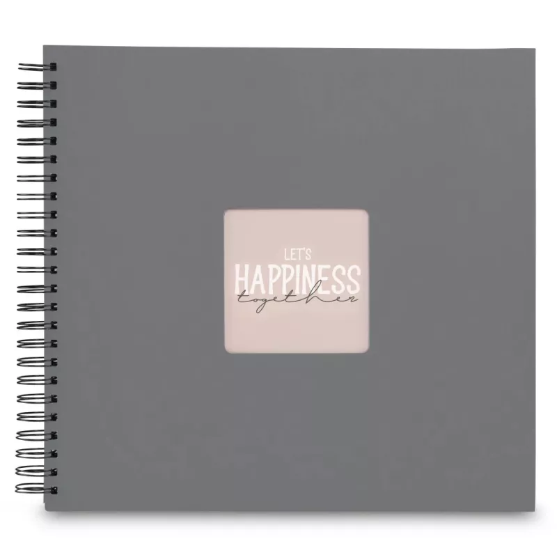 Hama 00009841 fotoalbums pelēks 50 lapas spirālveida iesējums