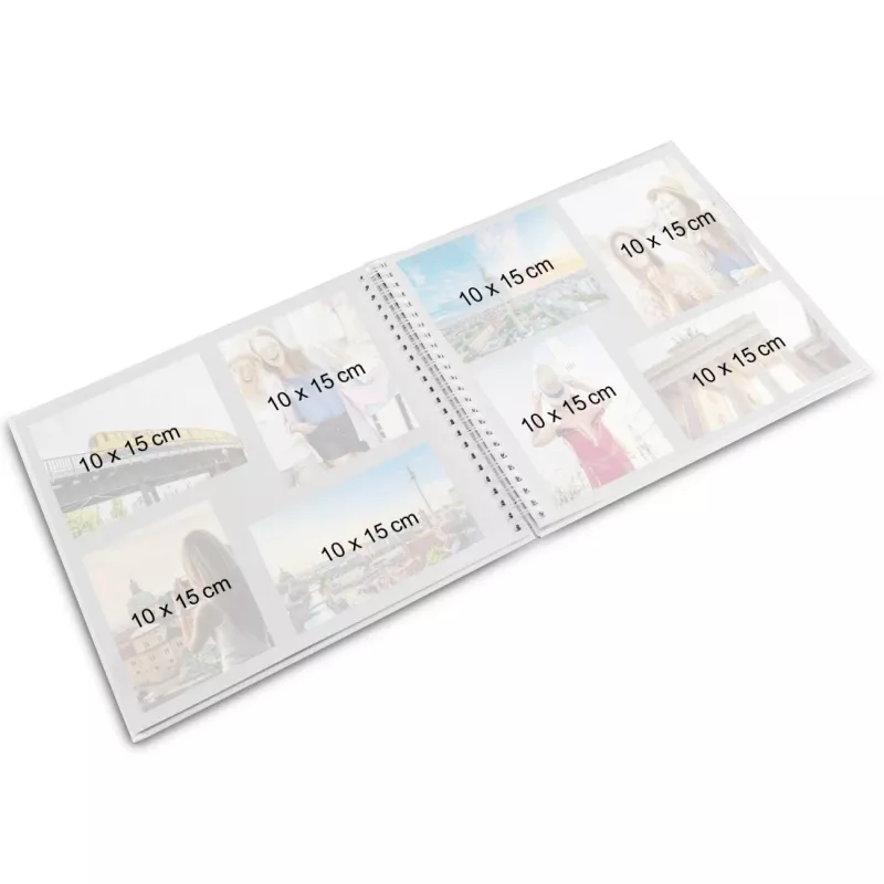 Hama Fine Art fotoalbums balts 300 loksnes 10 x 15 cm spirāliesējums