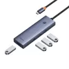 Baseus 4in1 Hub UltraJoy USB-C uz USB 3.0 pelēks sadalītājs