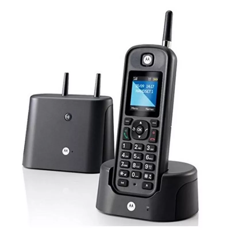 DECT tālrunis Motorola O201 zvanītāja ID melns bezvadu klausule