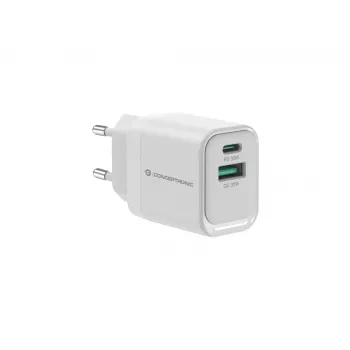 Conceptronic ALTHEA19W33 2-portu 33W GaN USB PD lādētājs, USB-C x 1, USB-A x 1, QC 3.0, PPS, PD 3.0