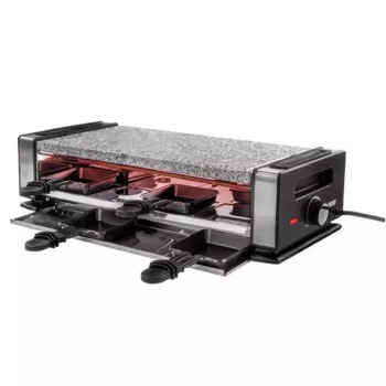 Raclette grils Unold Delice Basic 1200 W 8 personām Melns Nerūsējošais tērauds