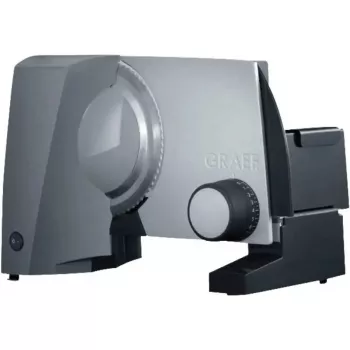 Elektriskais griezējs Graef G55 170 W, maksimālais šķēles biezums 20 mm, pelēks metāls, 230 V, izmēri 230×325×240 mm