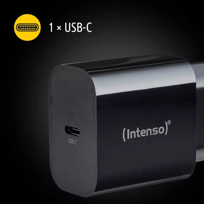 Strāvas adapteris Intenso W20C 20W USB-C melns