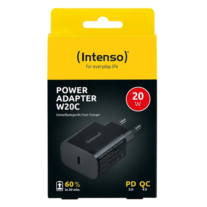 Strāvas adapteris Intenso W20C 20W USB-C melns