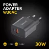 Strāvas adapteris Intenso W30AC 30 W USB-A USB-C Melns