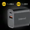 Strāvas adapteris Intenso W30AC 30 W USB-A USB-C Melns