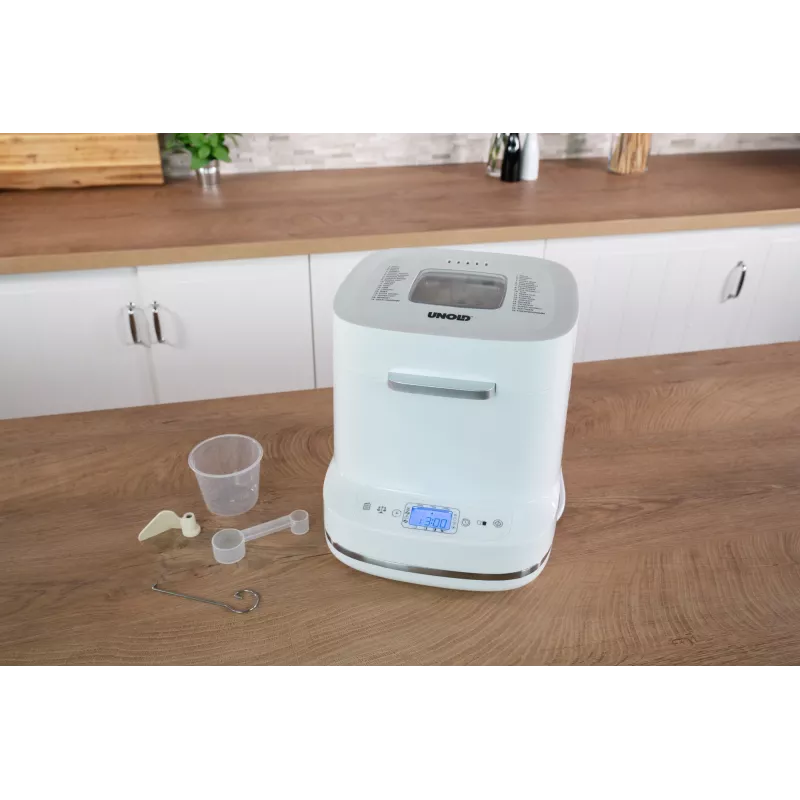 Maizes cepšanas automāts Unold Esge Backmeister Bernd 68120 — 550 W, maks. klaips 1 kg, balts, plastmasas korpuss