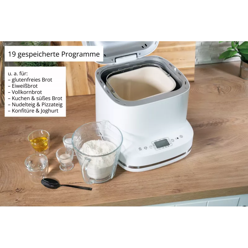 Maizes cepšanas automāts Unold Esge Backmeister Bernd 68120 — 550 W, maks. klaips 1 kg, balts, plastmasas korpuss