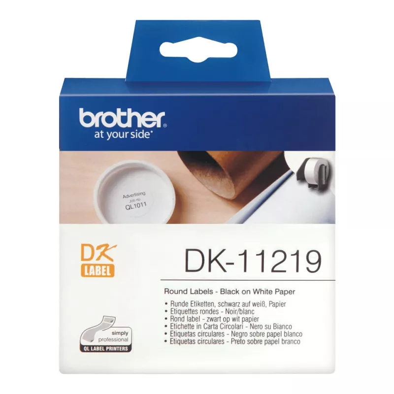 Brother DK-11219 printera uzlīmes, Balts