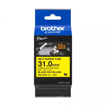 Printera lente Brother HSe-661E Melna 3,1 cm x 1,5 m