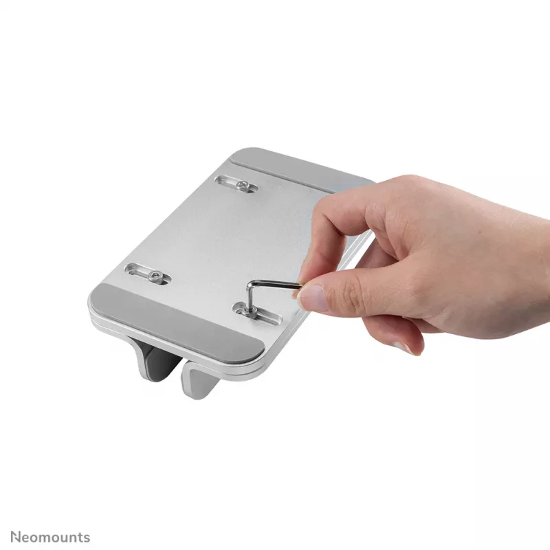 Portatīvā datora turētājs Neomounts NSLS300SILVER 11–17 collas alumīnijs, augstums 0–42 mm, platums 0–150 mm, dziļums 0–92 mm, sudraba krāsā