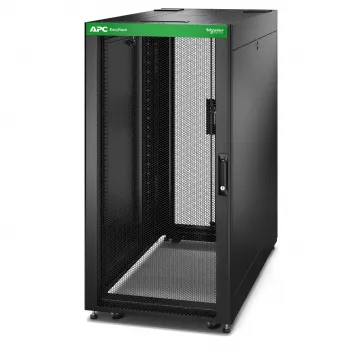 APC Easy Rack, 24U, melns, ar jumtu, ritentiņiem, kājiņām, 4 kronšteiniem un sānu paneļiem, bez apakšas, 1198A x 600W x 1200D mm