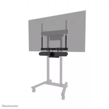 Videobāra un klēpjdatora plaukta komplekts Neomounts AV60-500BL 43–110 collu displejiem, VESA līdz 600x400, maks. slodze 8 kg, platums 900 mm