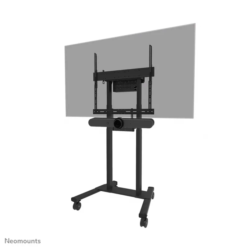 Videobāra un klēpjdatora plaukta komplekts Neomounts AV60-500BL 43–110 collu displejiem, VESA līdz 600x400, maks. slodze 8 kg, platums 900 mm