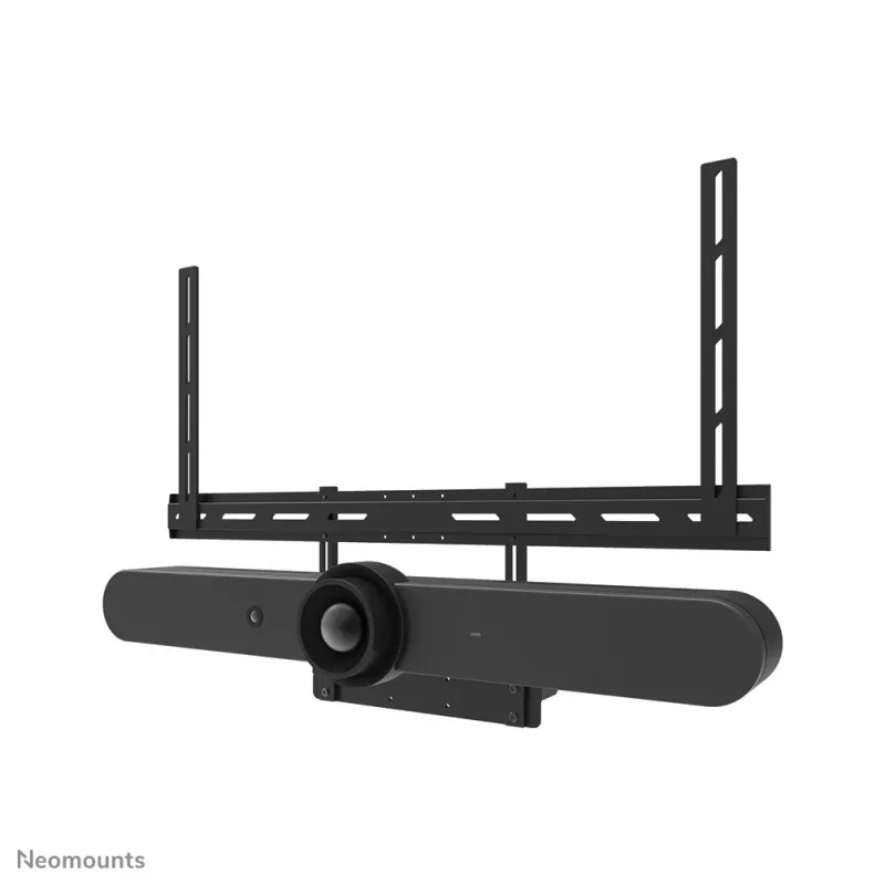 Videobāra un klēpjdatora plaukta komplekts Neomounts AV60-500BL 43–110 collu displejiem, VESA līdz 600x400, maks. slodze 8 kg, platums 900 mm