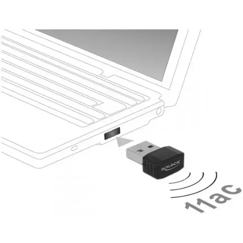 Tīkla karte DeLOCK 12461 WLAN 433 Mbit/s
