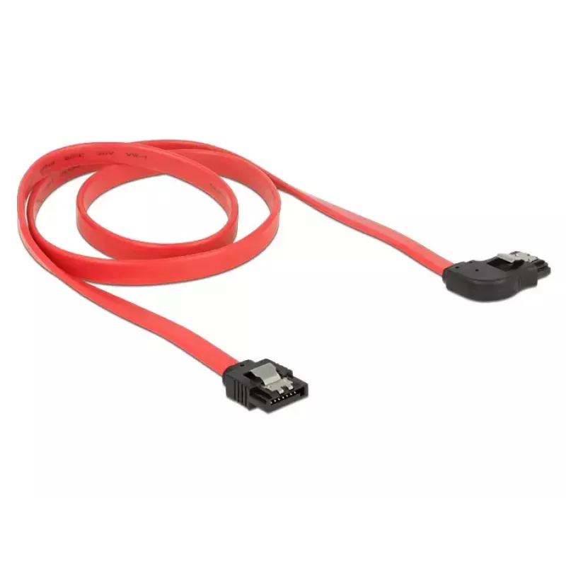 SATA kabelis DeLOCK 83970 0.7 m SATA 7-pin melns sarkans