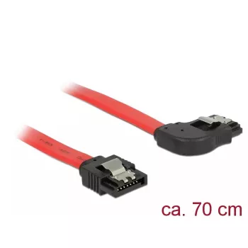 SATA kabelis DeLOCK 83970 0.7 m SATA 7-pin melns sarkans