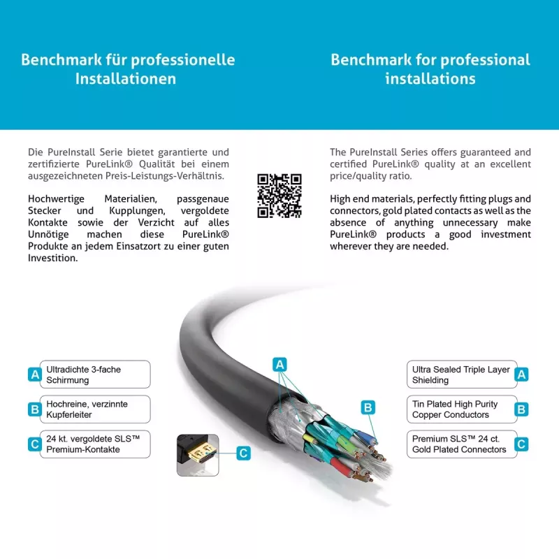 HDMI kabelis PureLink PureInstall 1m PI1000-010