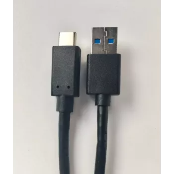 USB kabelis Helos 181542 USB 3.2 Gen 2 1m USB A USB C melns