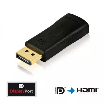 DisplayPort–HDMI adaptera kabelis Innovation IT PI150 — DP–HDMI, zeltīti kontakti, melns