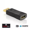 DisplayPort–HDMI adaptera kabelis Innovation IT PI150 — DP–HDMI, zeltīti kontakti, melns