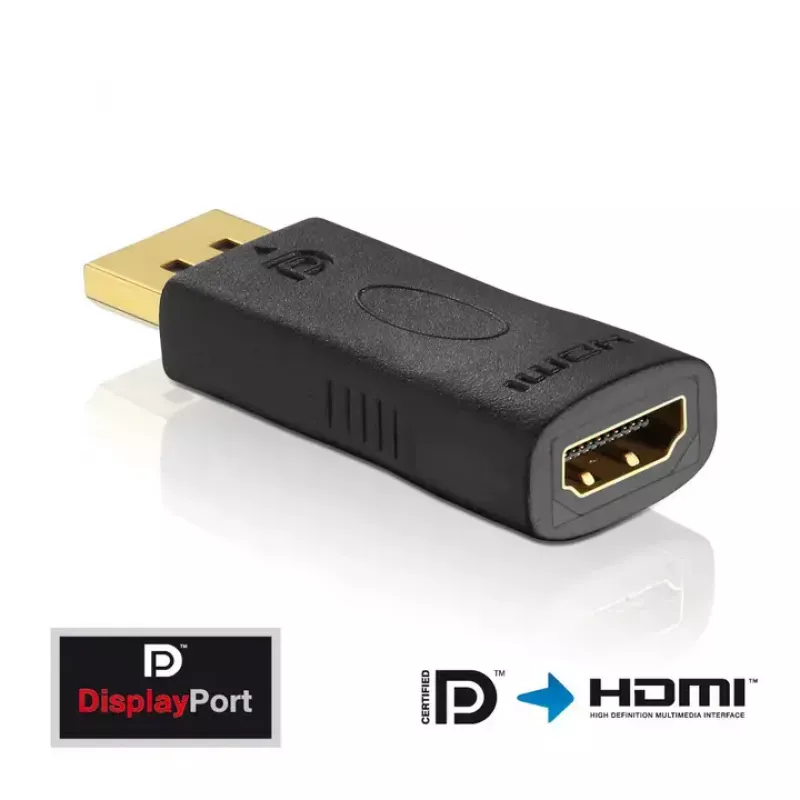 DisplayPort–HDMI adaptera kabelis Innovation IT PI150 — DP–HDMI, zeltīti kontakti, melns