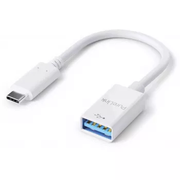 USB kabelis PureLink IS230 0,1 m USB C uz USB A, balts