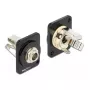 Savienotājs DELOCK 86790 ligzda 6,35 mm melns/sudraba, 25,2×31,5×31,4 mm