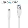 USB kabelis PureLink IS2610-010 USB 3.2 Gen 2 1m USB C USB A Balts