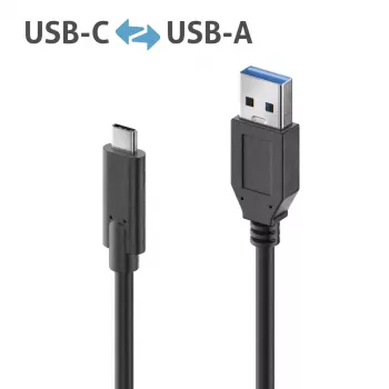 USB kabelis PureLink IS2611-010 USB 3.2 Gen 2 1 m USB C USB A melns