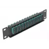 Optiskās šķiedras ielāpu panelis DeLOCK 10 collu 12 Port SC Duplex aqua 1U melns