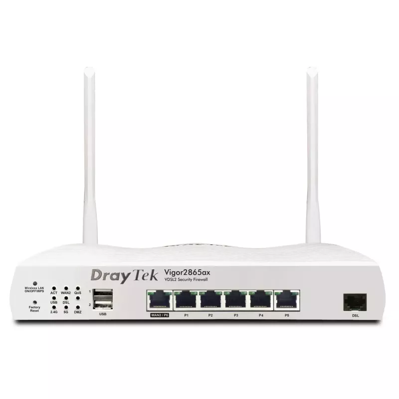Galda maršrutētājs DrayTek Vigor 2865ax divjoslu Wi-Fi 6
