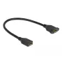 DisplayPort kabelis sievišķais–sievišķais panelī montējams DeLOCK 87099