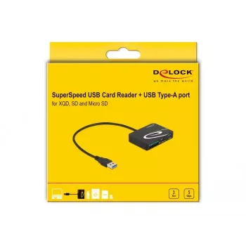 Karšu lasītājs DeLOCK 91756 Melns MicroSD SD MMC USB 5 Mbit/s