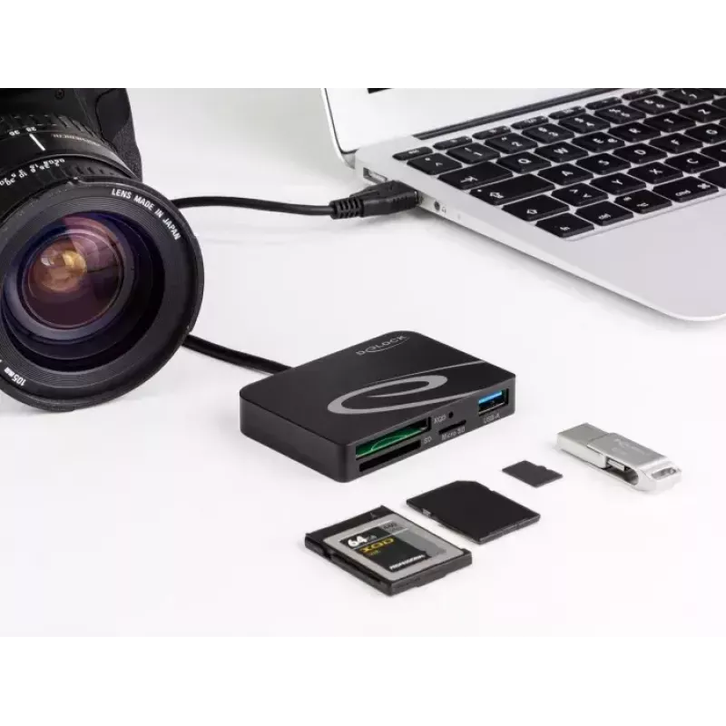 Karšu lasītājs DeLOCK 91756 Melns MicroSD SD MMC USB 5 Mbit/s