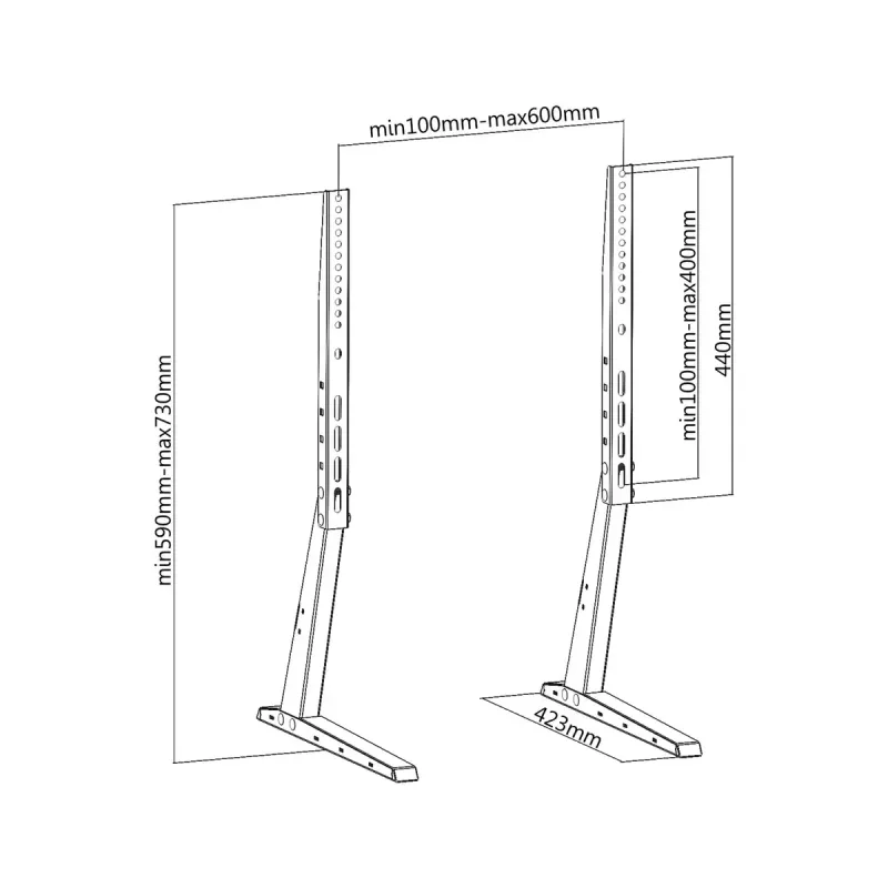 Monitora statīvs PureLink PM-TVS-02 melns 165,1 cm 35 kg