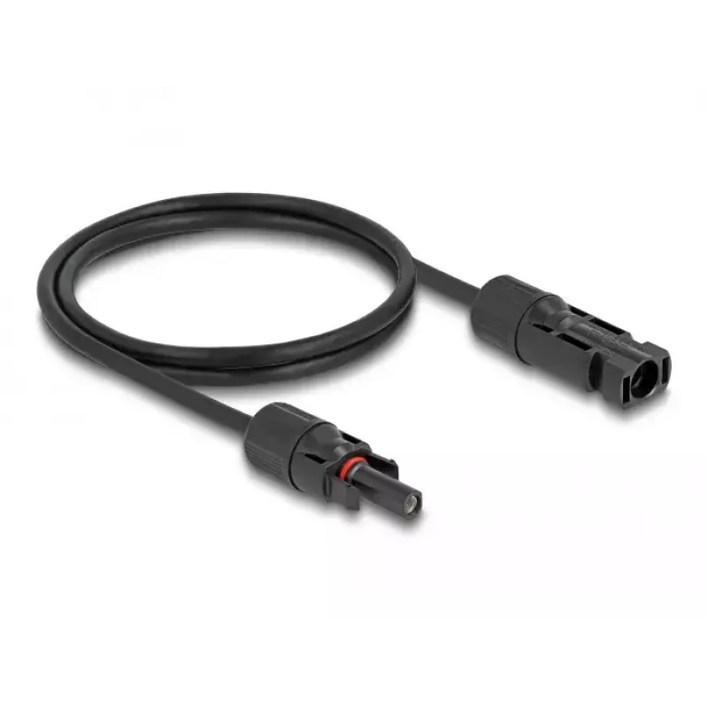 Kabelis DeLOCK DL4 Saules kabelis 4 mm² vīrišķais uz sievišķo 1 m melns